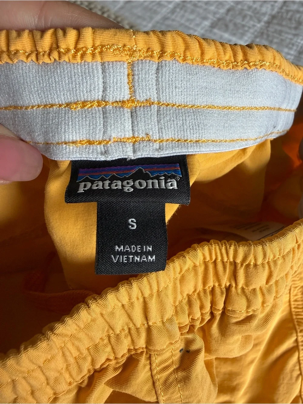 Yellow Patagonia Baggies Athletic Shorts *FLAWS - Picture 4 of 5